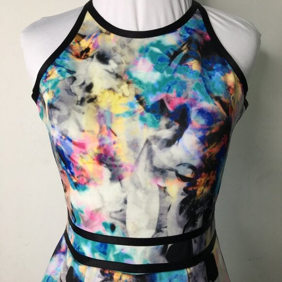 Parker Women's Multicolor Open Flare Mini Dress Size XS - Picture 2 of 16